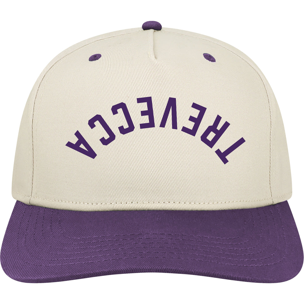 Heritage Twill Adjustable Upside Down | Stone & Purple