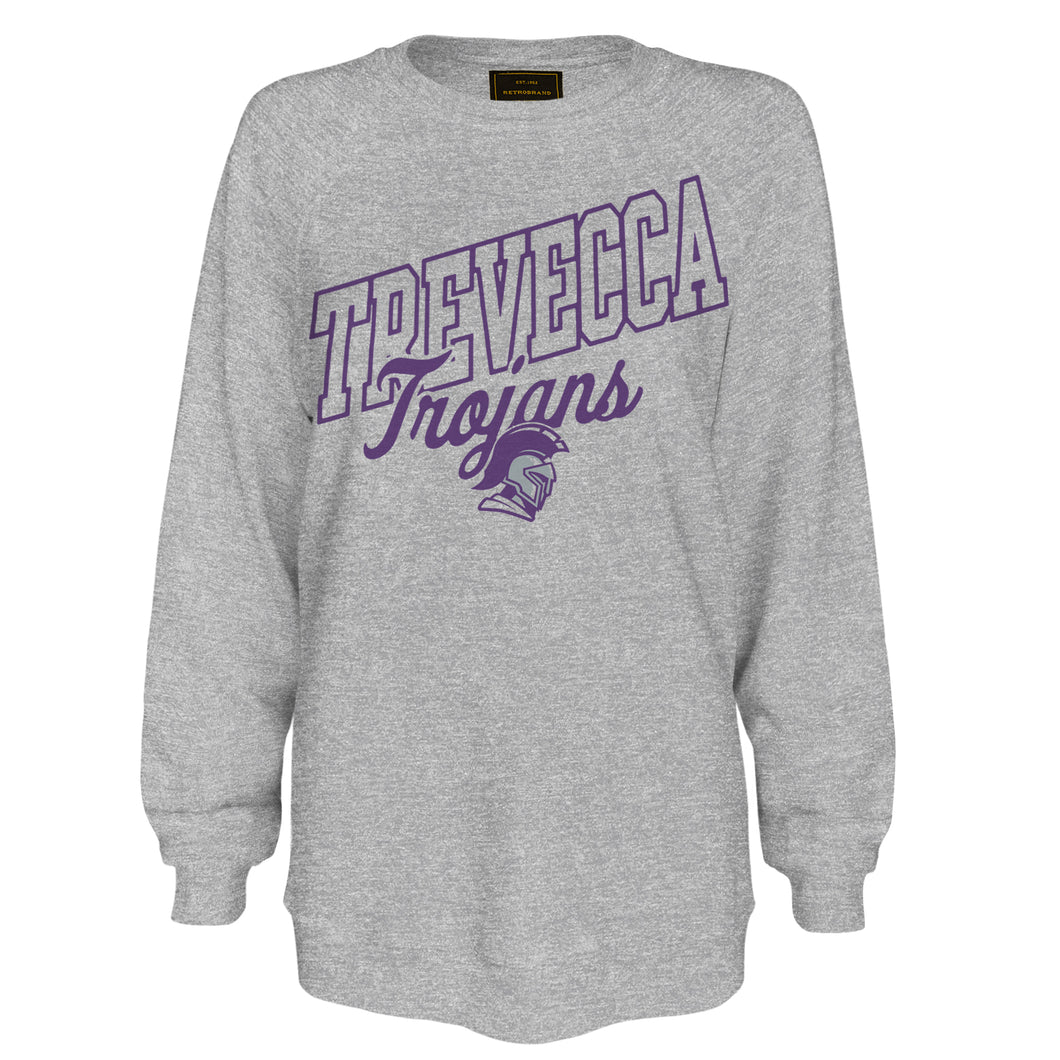 Ladies French Terry Crew | Grey Heather