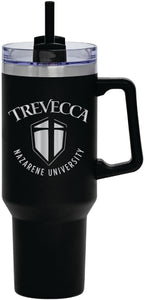 40oz. Handled Stainless Steel Travel Mug, Black