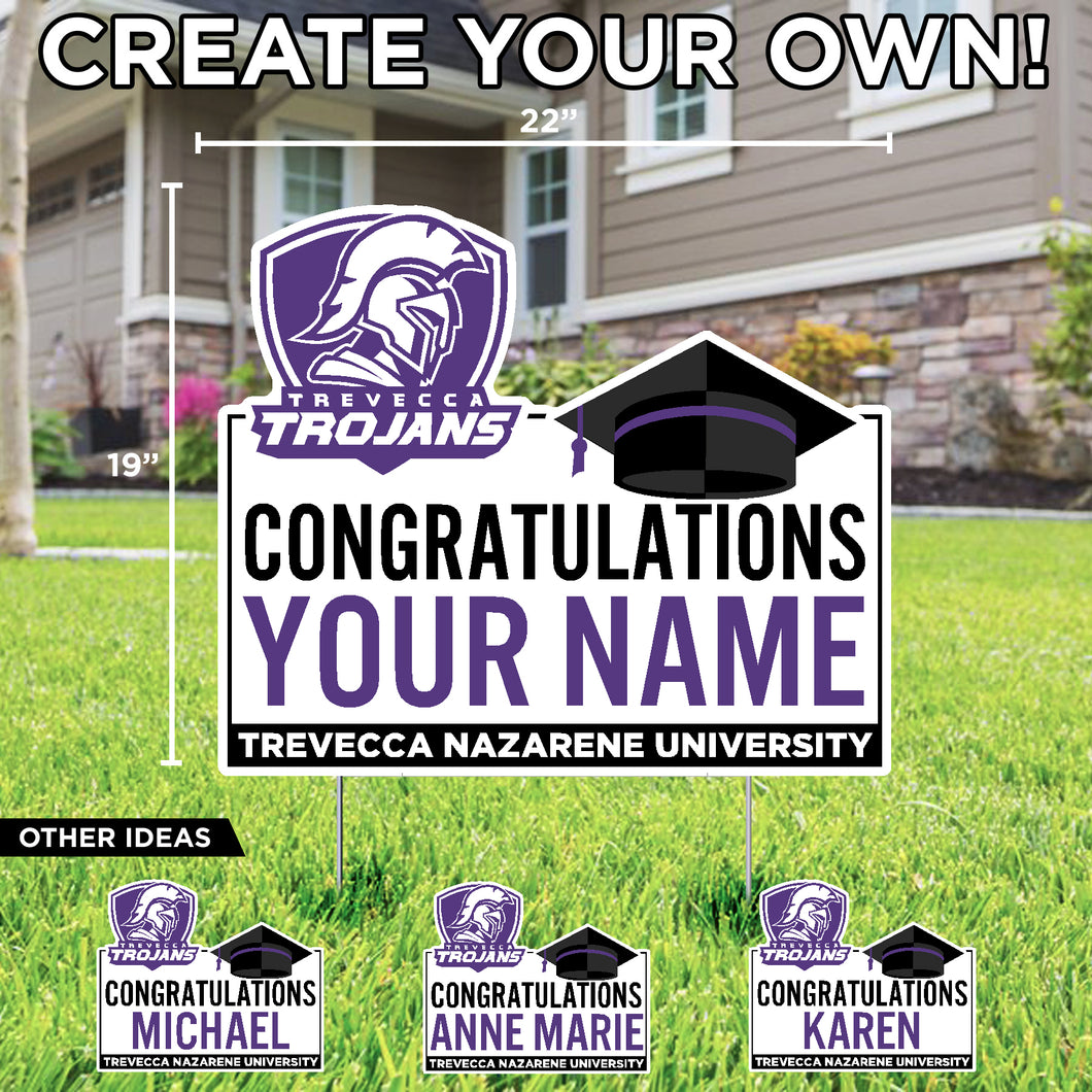 Custom Graduation Yard Sign, Congratulations Name