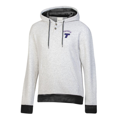 Big Cotton Retro Pullover Hoodie. Light Heather