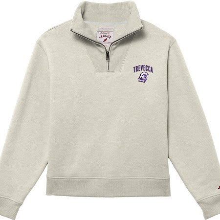 1991 Ladies Brushed 80/20 Quarter Zip | Oatmeal
