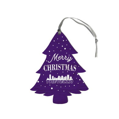 L2 Home Home Tree Ornament, Purple/White