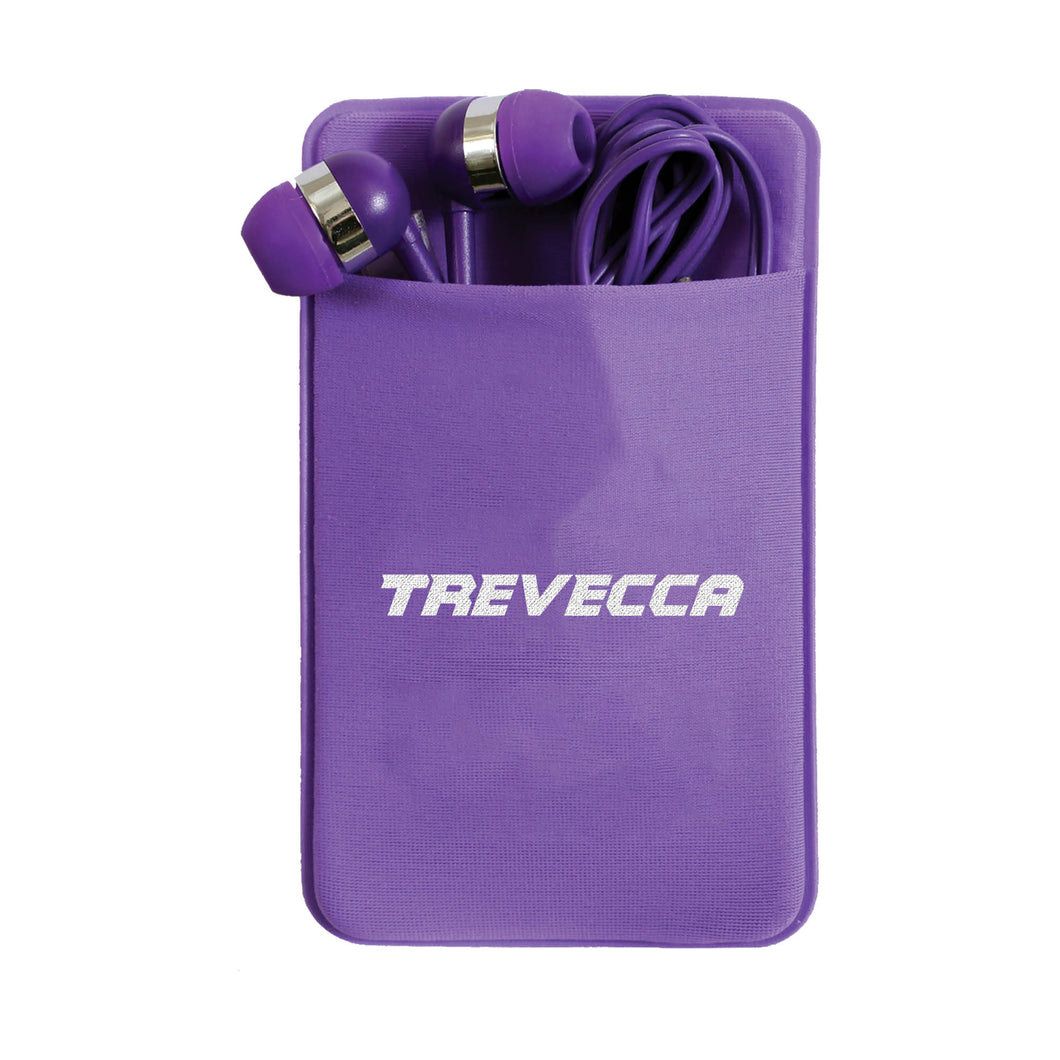 Spirit, Mobile Stretch Phone Case with Earbuds, Purple