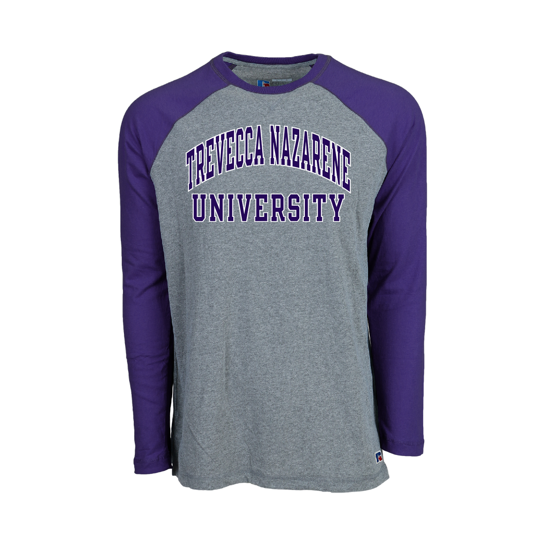 Long Sleeve Baseball Tee, Purple (F22)